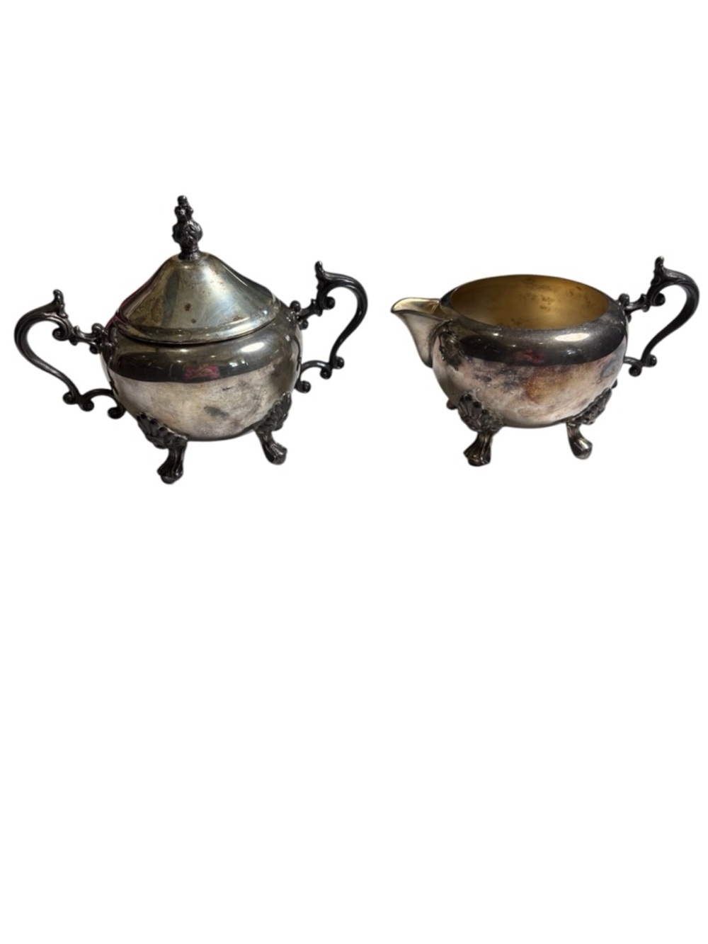 F. B. Roger Silver Co Sugar and Creamer Set Silverplated